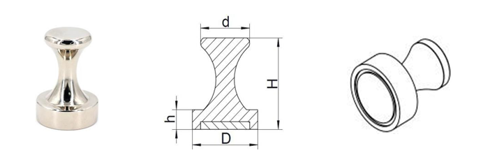 Heavy duty push pin magnets class=