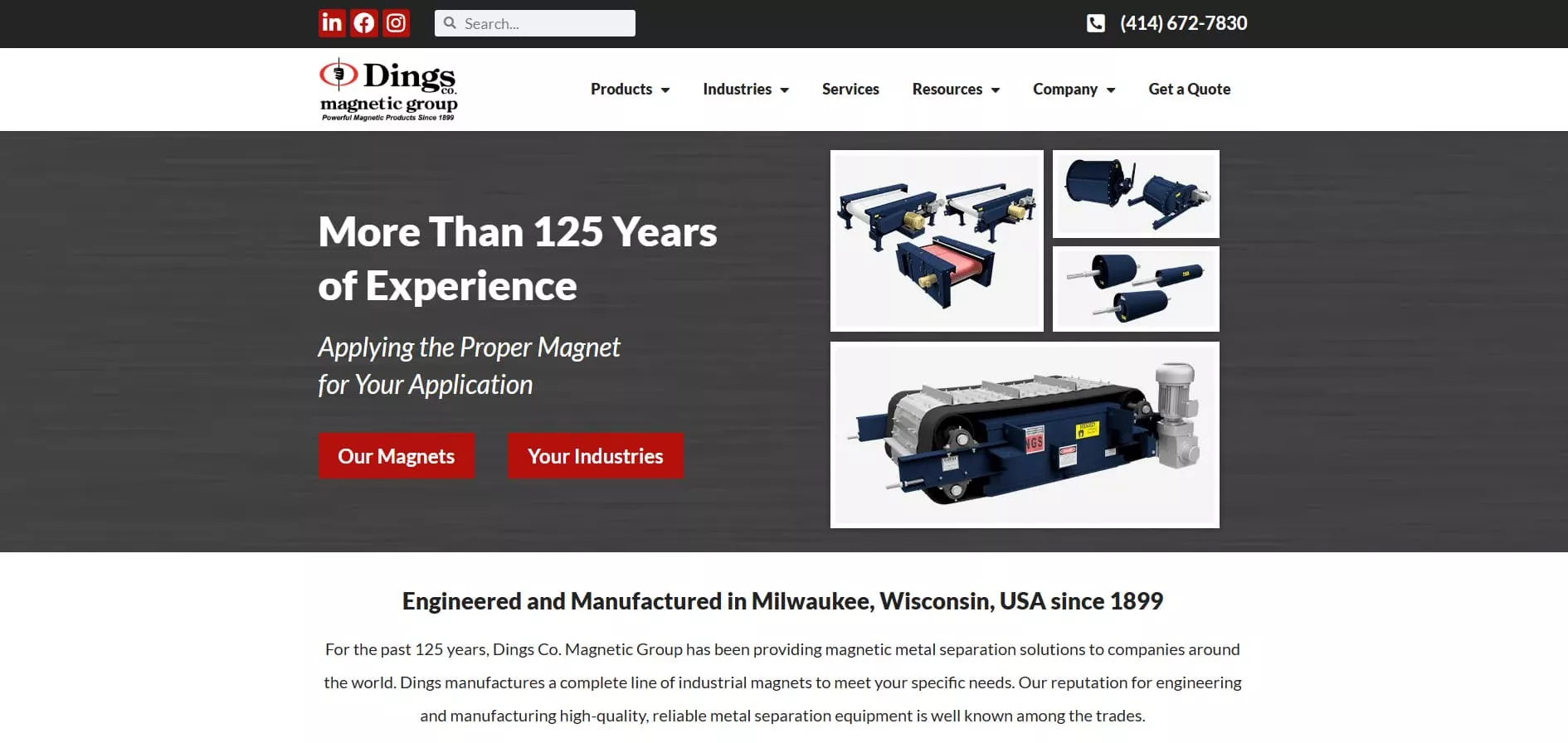 Dings Magnetic Drum Separator