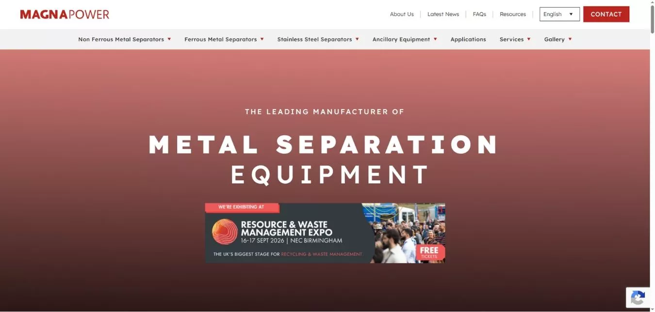 Magnapower Equipment Eddy Current Separator